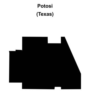 Potosi (Texas) boş ana hat haritası