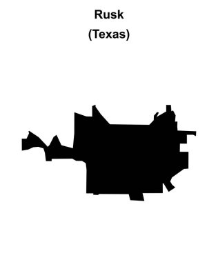 Rusk (Texas) boş ana hat haritası