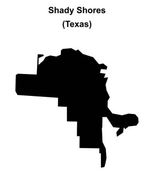 Shady Shores (Texas) boş ana hat haritası