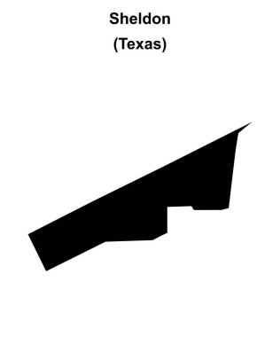 Sheldon (Texas) boş ana hat haritası