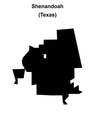 Shenandoah (Texas) boş ana hat haritası