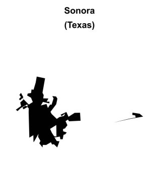 Sonora (Texas) boş ana hat haritası