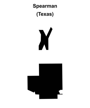 Spearman (Texas) boş ana hat haritası
