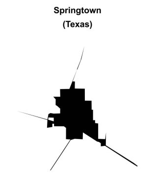 Springtown (Texas) boş ana hat haritası