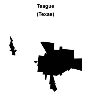 Teague (Texas) boş ana hat haritası
