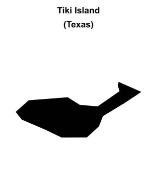 Tiki Adası (Texas) boş ana hat haritası