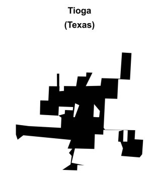 Tioga (Texas) boş ana hat haritası