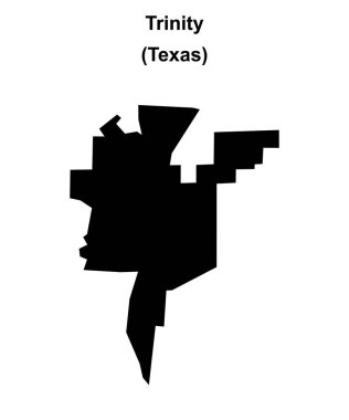Trinity (Texas) boş ana hat haritası