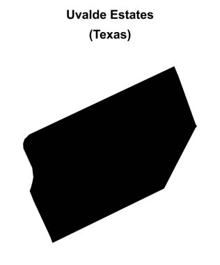 Uvalde Evleri (Texas) boş ana hat haritası