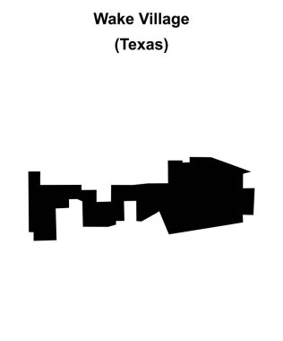 Wake Village (Texas) boş ana hat haritası
