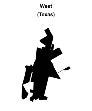 Batı (Texas) boş dış hat haritası