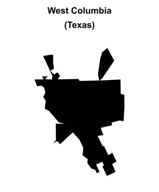 Batı Kolombiya (Texas) boş ana hat haritası