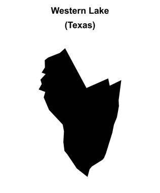 Batı Gölü (Texas) boş ana hat haritası