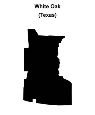 Ak Meşe (Texas) boş ana hat haritası