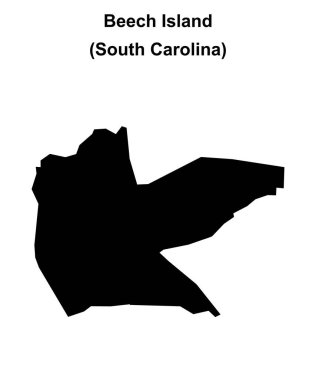 Beech Adası (Güney Carolina) boş ana hat haritası
