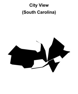 Şehir Görünümü (Güney Carolina) boş ana hat haritası