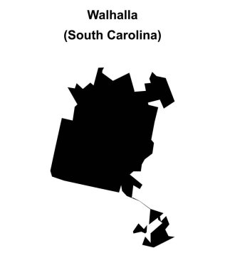 Walhalla (Güney Carolina) boş ana hat haritası
