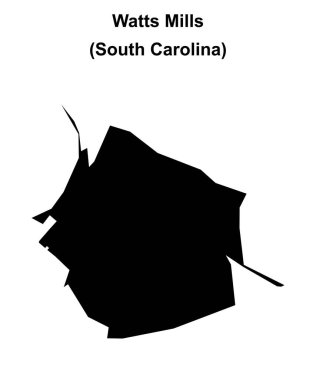 Watts Mills (Güney Carolina) boş ana hat haritası