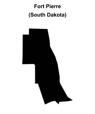 Fort Pierre (Güney Dakota) boş ana hat haritası