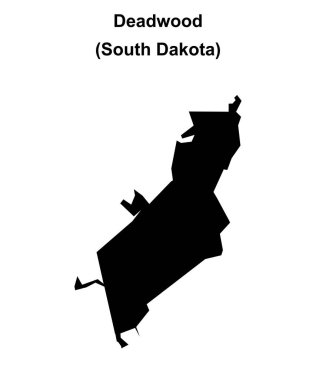 Deadwood (Güney Dakota) boş ana hat haritası