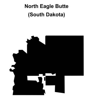 Kuzey Kartal Butte (Güney Dakota) boş ana hat haritası