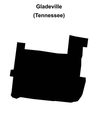 Gladeville (Tennessee) boş ana hat haritası