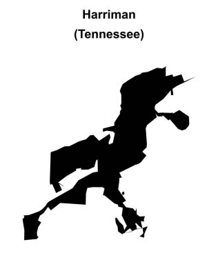 Harriman (Tennessee) boş ana hat haritası