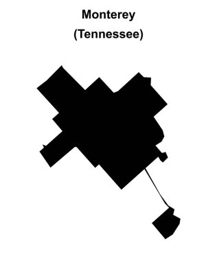 Monterey (Tennessee) boş ana hat haritası