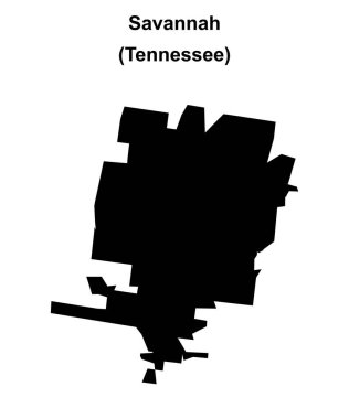 Savannah (Tennessee) boş ana hat haritası