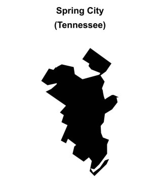 Spring City (Tennessee) boş ana hat haritası