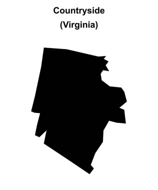 Kırsal (Virginia) boş dış hat haritası