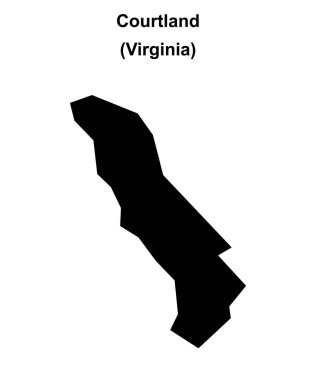 Courtland (Virginia) boş ana hat haritası