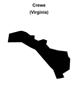 Crewe (Virginia) boş ana hat haritası