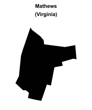 Mathews (Virginia) boş ana hat haritası
