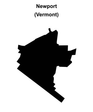 Newport (Vermont) boş dış hat haritası