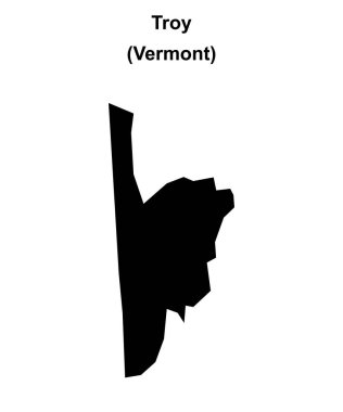 Troy (Vermont) boş ana hat haritası