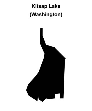 Kitsap Gölü (Washington) boş ana hat haritası