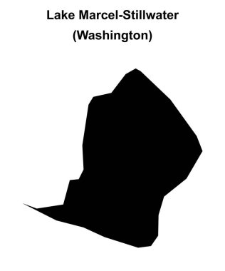 Marcel-Stillwater Gölü (Washington) boş ana hat haritası