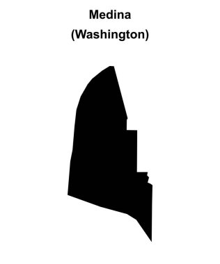 Medine (Washington) boş ana hat haritası