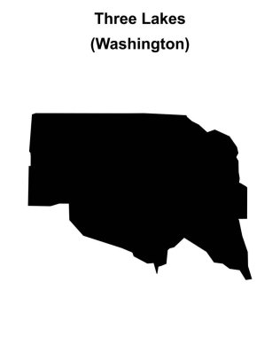 Üç Göl (Washington) boş ana hat haritası
