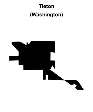 Tieton (Washington) boş ana hat haritası