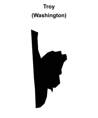 Troy (Washington) boş ana hat haritası