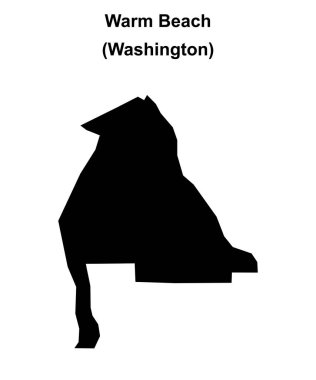 Sıcak Plaj (Washington) boş ana hat haritası