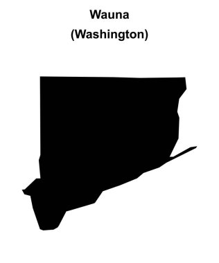 Wauna (Washington) boş ana hat haritası