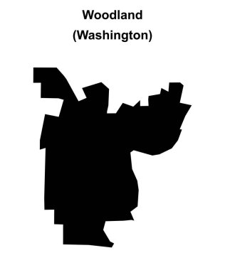 Woodland (Washington) boş ana hat haritası