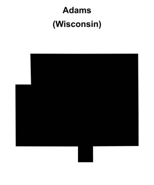 Adams (Wisconsin) boş ana hat haritası
