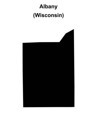 Albany (Wisconsin) boş ana hat haritası