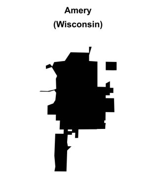 Amery (Wisconsin) boş ana hat haritası