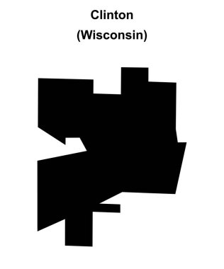 Clinton (Wisconsin) boş ana hat haritası