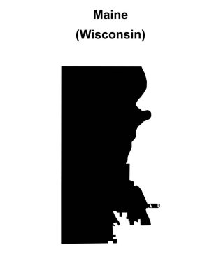 Maine (Wisconsin) boş ana hat haritası